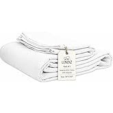 Lenenz Cotton Blended Hospital Patient Bath Blanket, Bed Bath Sheet, Lightweight Sheet Blankets, (White, 70 x 90'')