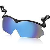 DEECOZY Outdoor Polarized Sunglasses, Fishing Cycling Traveling Flip Cover UV Protection Sunglasses That Can Be Clipped on the Hat Cap (Blue)
