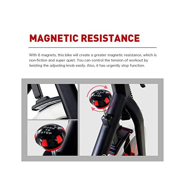 JOROTO X2|X2PRO Exercise Bike, X4S Bluetooth Stationary Indoor Cycling Bike with Readable 100 Levels Magnetic Resistance, Plus 12.6 inch Tablet Bracket Exercise Bikes for Home - Image 4