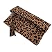 CHARMING TAILOR Leopard Clutch Bag for Women Tassel Foldover Clutch Faux Suede Dressy Purse for Day to Evening (Brown)
