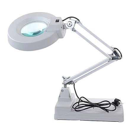 Lampada Con Lente D'Ingrandimento Da Scrivania – 8 E 36 Diottrie, Luce LED Dimmerabile