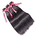 BEAUDIVA Human Hair Bundles With Closure Straight Brazilian Virgin Hair Bundles 10A Grade 100% Unprocessed Black 12-16 inches Sew-In Hair Extensions