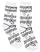 Women's Black White Music Notes, Piano Keys, Instruments Crew Socks, (3Pr) Size: 9-11