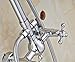 Rozin Dual Knobs Mixer 8-inch Rainfall Shower Set with Handheld Spray Chrome Finish