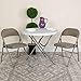 Flash Furniture 4 Pack HERCULES Series Double Braced Gray Vinyl Folding Chair