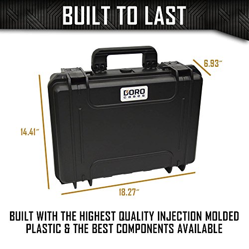 4 Pistol 12 Magazine + Accessory Waterproof Heavy Duty Gun Case - Doro Case with Custom Mycasebuilder Foam Insert