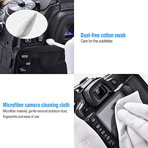 TYCKA Professional Camera Cleaning Kit for Optical Lens and Sensor, DSLR Cameras, 15ml Sensor Cleaner and 60ml Lens Cleaner, Improved Air Blower, Cleaning Swabs Lens Pen, Cleaning Cloth - Thumbnail 6
