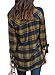 Dearlovers Women Wrap V Neck Casual Plaid Drape Top Blouses with Long Sleeve X-Large Size Yellow