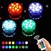 AomeTech LED Waterproof Battery Powered Submersible Led Lights Accent Lights Night Mood Lights with Remotes for Wedding, Centerpiece, Halloween, Party, Garden Lights (4pack-10led)