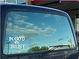In GOD we TRUST, car decal, religious sticker, Walls with Style (White)