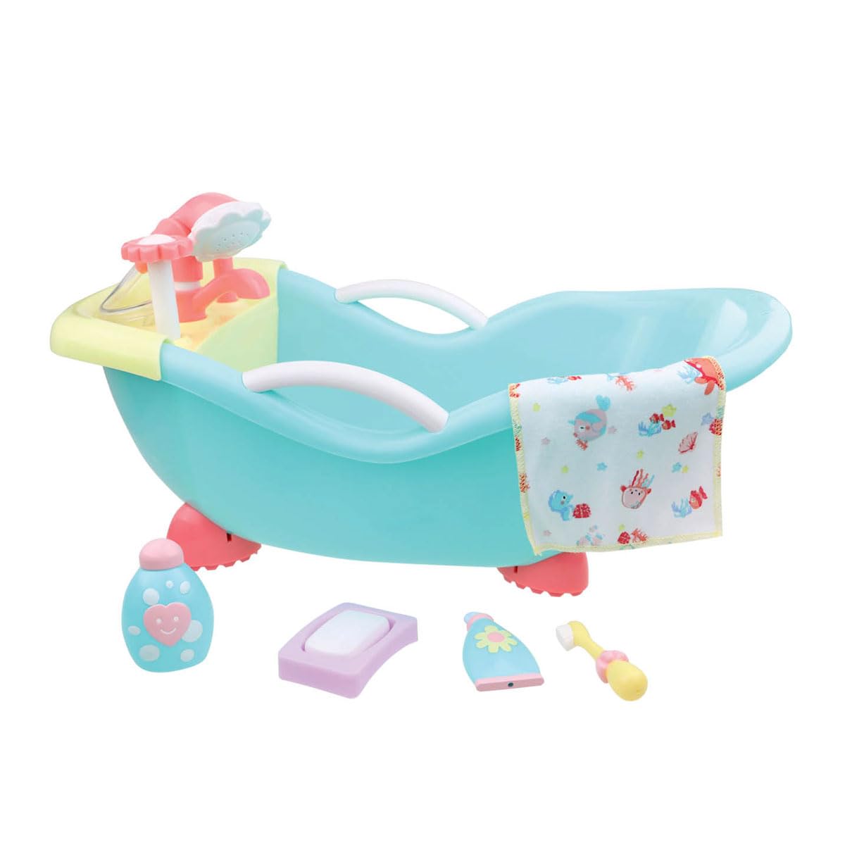 JC Toys - for Keeps Playtime! | Baby Doll Real Working Bath Set | Fits Dolls up to 16