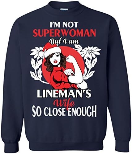 Lineman'S Wife Sweatshirt For Women On Christmas Funny Gift From Husband