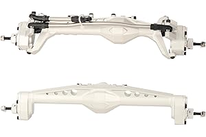 ZXYRC New Version Full CNC Aluminum F9 Portal Front Rear Axle with Offset Front Differential for 1/10 RC Crawler Capra Gmade R1 Rock Buggy LCG Cheater Rigs 1.9 UTB Shafty (Silver)
