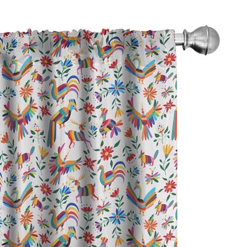 Ambesonne Mexican Window Curtains, Traditional