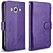 LK J3 Case, Express Prime Case, Amp Prime Case, Luxury PU Leather Wallet Case Flip Cover with Card Slots & Stand For Samsung Galaxy J3/Express Prime/Amp Prime, PURPLE