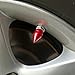 Senzeal 5X Impale Spike Style Polished Aluminum Alloy Tire Valve Caps Red