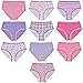 Trimfit Girls 100% Cotton Colorful Briefs Panties (Pack of 10), Multi Print, Large (8-10)