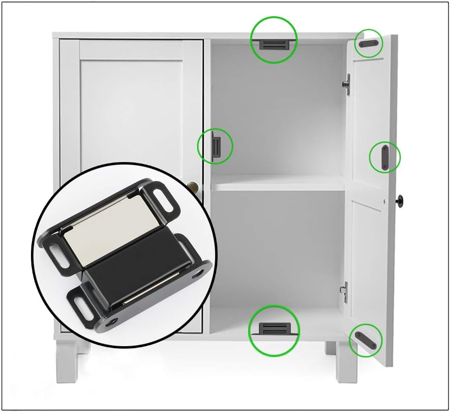 Mooche 4PACK Cabinet Magnets, Magnetic Door Catch 10KG Cupboard Door Magnets - Image 4
