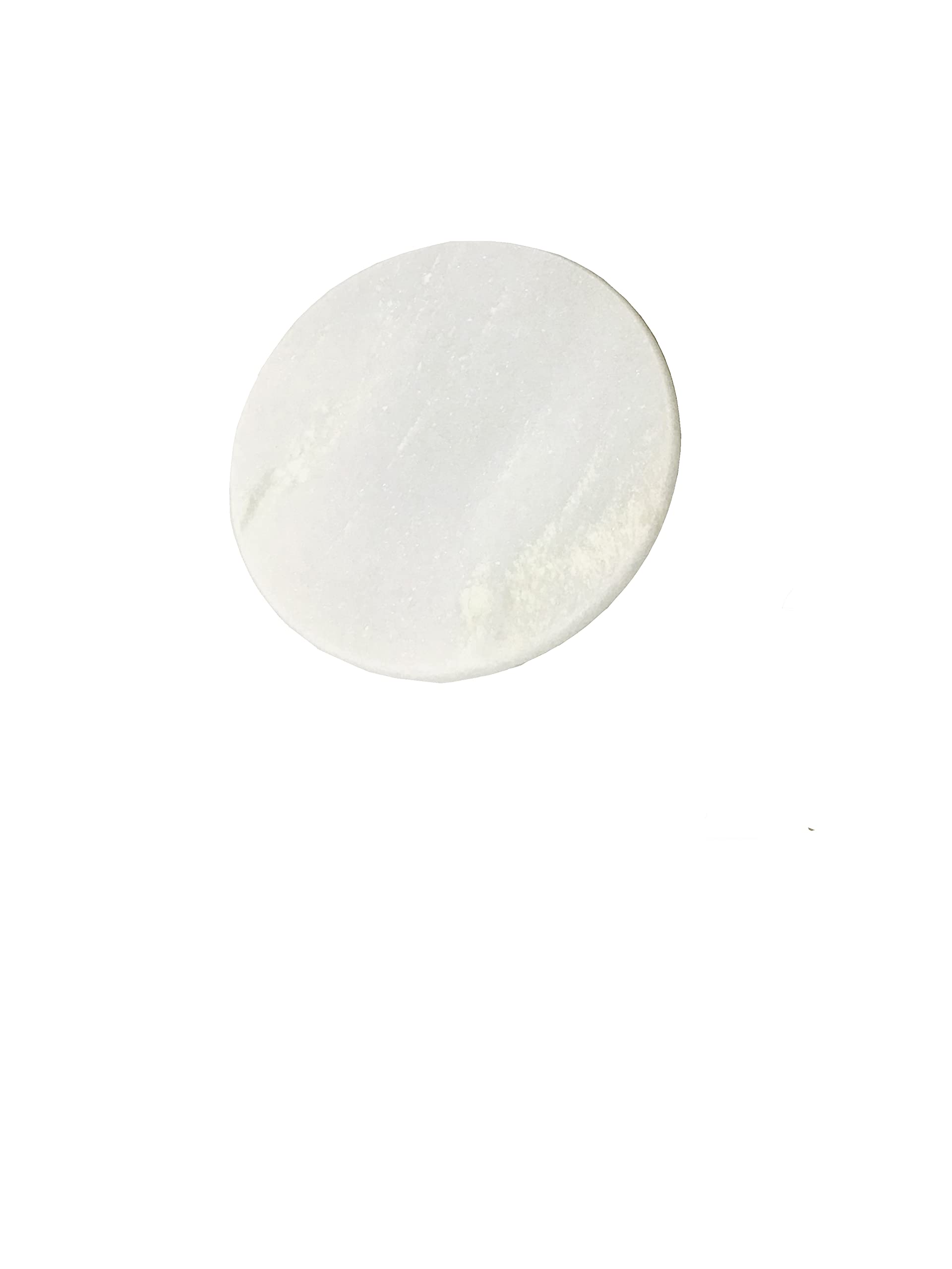 Marble Chakla, Roti Maker Marble Rolling Round Board Cutting Board,Round Trivet, Cheese Board, 9 Inch Diameter Large, White