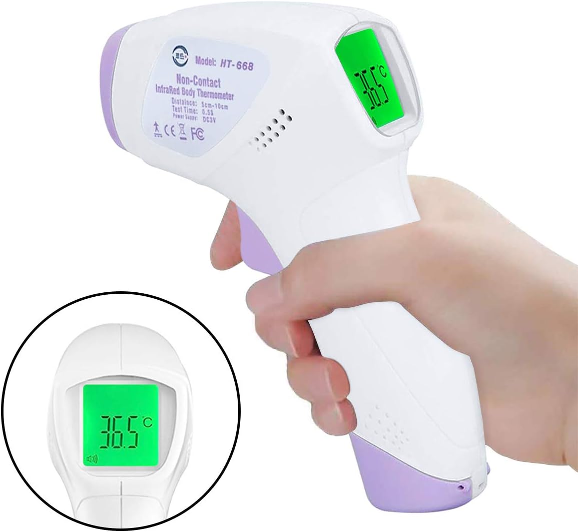 Forehead Thermometer, Non-Contact Digital Infrared Forehead Thermometer 4-in-1 Professional Precision Digital Thermometer with Fever Alarm for Baby Kid and Adult