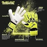 Precision Fusion X Flat Cut Essential Goalkeeping Gloves Fluo Yellow 9 view 4