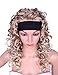 Kalyss Long Curly Blonde Half 3/4 Wigs for Women Synthetic Full Head Ombre Blonde Wavy Daily Wear Headband wigs