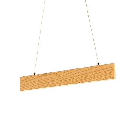 Dgeg Chandelier Ceiling Light Modern Simple Led Strip Solid Wood