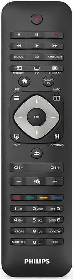Isoelite Smart TV Remote Control for PHILIPS 3D Ultra-Slim LED/LCD RM-L1128 YKF314-001 32PEL6007T 32PFL6007T/12 32PFL6087T/12 42PFL6907T/12