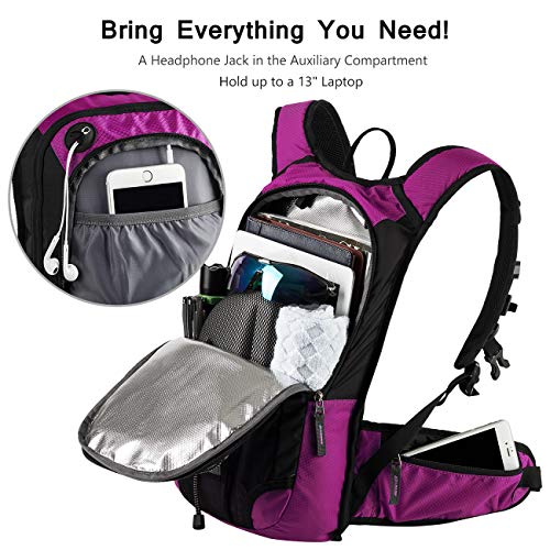 RUPUMPACK Insulated Hydration Backpack Pack with BPA Free 2L Water Bladder - Keeps Liquid Cool up to 4 Hours, Prefect Outdoor Gear for Hiking, Running, Cycling, Camping, Skiing, 15L - Thumbnail 4