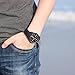 Comtex Mens Black-Tone Fashion Simple Water Resister Quartz Watches