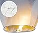 Chinese Lanterns 20-Pack - 100% Biodegradable, Paper Lantern - Japanese Lantern for Weddings, Celebrations, Memorial Ceremonies - White Flying Wish Lanterns