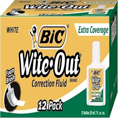 Bic correct fluid x-cover 20ml we 50624/wofec12 (070330506169)