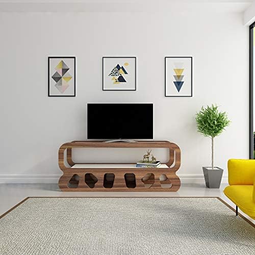 Decorotika Flintstones 47" TV Stand Media Console - Ideal for Small Living Room (Walnut)