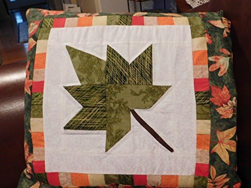 Quillow/Pillow/Lap Quilt/Lap Throw - The Autumn Splendor Leaf in Green Quillow