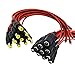 Igreeman 10 Pair DC Power Pigtail Male & Female Cable (Upgraded 18AWG) with 2.1mm x 5.5mm Connectors for Home Security Surveillance Camera Power Adapter and Party lighting Power Connection