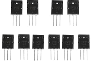2SC5200 High Power Audio Transistor PNP 5 Pair Black Silicon Power Transistor for Audio Amplifier Replacement