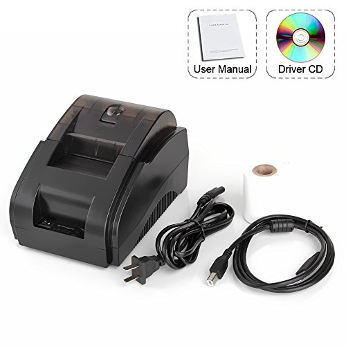 Flexzion USB POS Receipt Printer Digital 384 Line High Speed Dot Printing Set Compatible ESC Command Built in Data-Buffer with Power Adapter & 58mm Thermal Paper Roll - Thumbnail 7