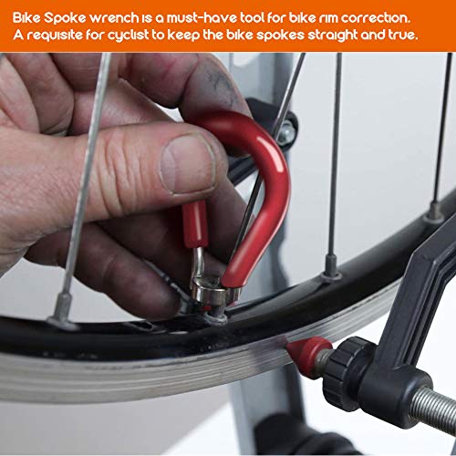 Winzwon Bike Spoke Wrench Tool 4 Pack Spoke Tool for Bicycle Rim Correct Kit Cycling Pocket Tools - Thumbnail 3