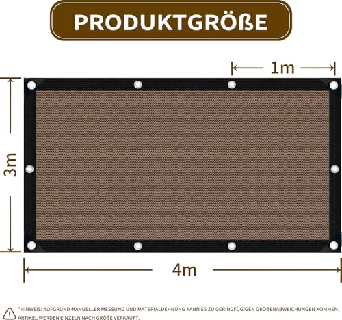 kogxscej Shade Netting with Grommets 80% Shade UV Resistant Breathable Lightweight Durable Shade Net for Greenhouse Garden Barn Outdoor