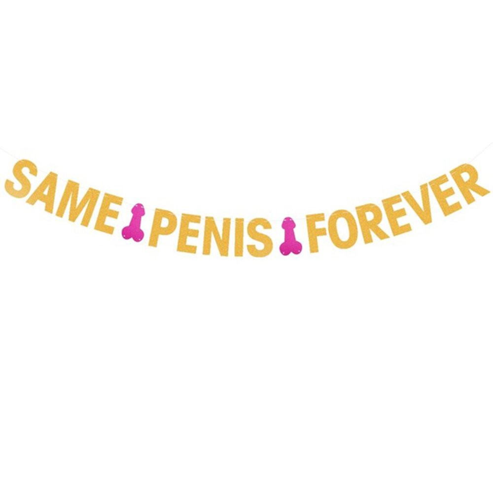 Hen Party Balloons Rude Funny Balloons Banner Gold Glitter Letters Bunting Garland Accessories Bachelorette Hen Night Party Decorations Supplies, 21 Pcs