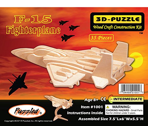 Puzzled F15 Fighterplane Woodcraft Construction Kit