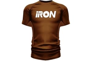 IRON JIU JITSU BJJ Rash Guard Ranked for BJJ, Jiu Jitsu, Grappling, and No Gi