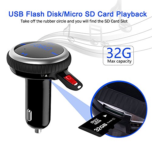 HiGoing Bluetooth FM Transmitter, Wireless Radio Receiver MP3 Player Adapter Car Kit with [Smart Car Locator], 5V 2.1AÂ Dual USB Car Charger, Hands-free Calling for iPhone, Samsung, etc