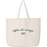 Sorority Tote Bag - Personalized Canvas Greek Life Gift for Big Little, Bid Day, Recruitment, and Everyday Use