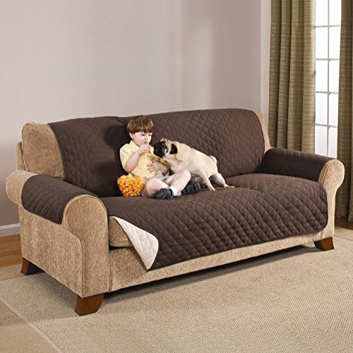 Gohunter Premium Quality Sofa Couch Cover Protector Waterproof for Pets Cat Dog Kids Slipcover Set Non-Slip Furniture Protector (Sofa/Couch:66" 75", Dark Brown)