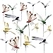 KINGLAKE Dragonfly Stakes Garden Yard Ornaments for Outdoor Indoor Décor,Garden Yard Planter,16 Pcs