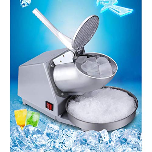 Zzmop Kommerzieller Doppelklingen-Eiscrusher, 250 W Edelstahl-Schneekegelmaschine, 1400 U/min, Eisbrecher mit sicherem… – Bild 3