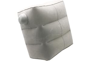 Alasum Inflatable Airplane Footrest Pillow Gray Wear-resistant Travel Foot Rest for Leg Comfort and Support