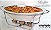 Buffet 2-Quart, Oval, Covered Casserole Dish in a Chrome Plated Warming Rack