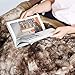 Bonzy Home Luxury Faux Fur Throw Blanket, Super Soft Fuzzy Cozy Warm Fluffy Plush Hypoallergenic Reversible Blankets for Bed Couch Chair Fall Winter Spring Living Room (50 x 60) - Brown Tie Dye